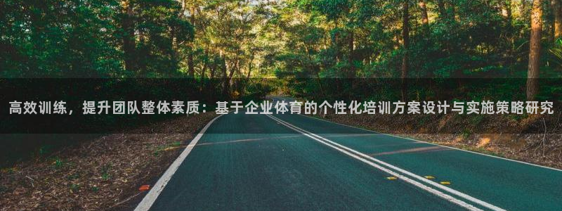 星速体育app官网下载：高效训练，提升团队整体素质：基于企业体育的个性化培训方案设计与实施策略研究