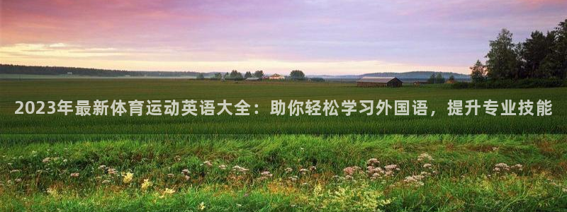 星速体育app下载安装官方最新版：2023年最新体育运动英语大全：助你轻松学习外国语，提升专业技能